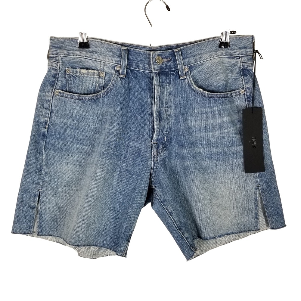 Edwin Cai Short Women 27 Blue Organic Cotton Raw Hem Denim Shorts EW3003HBT